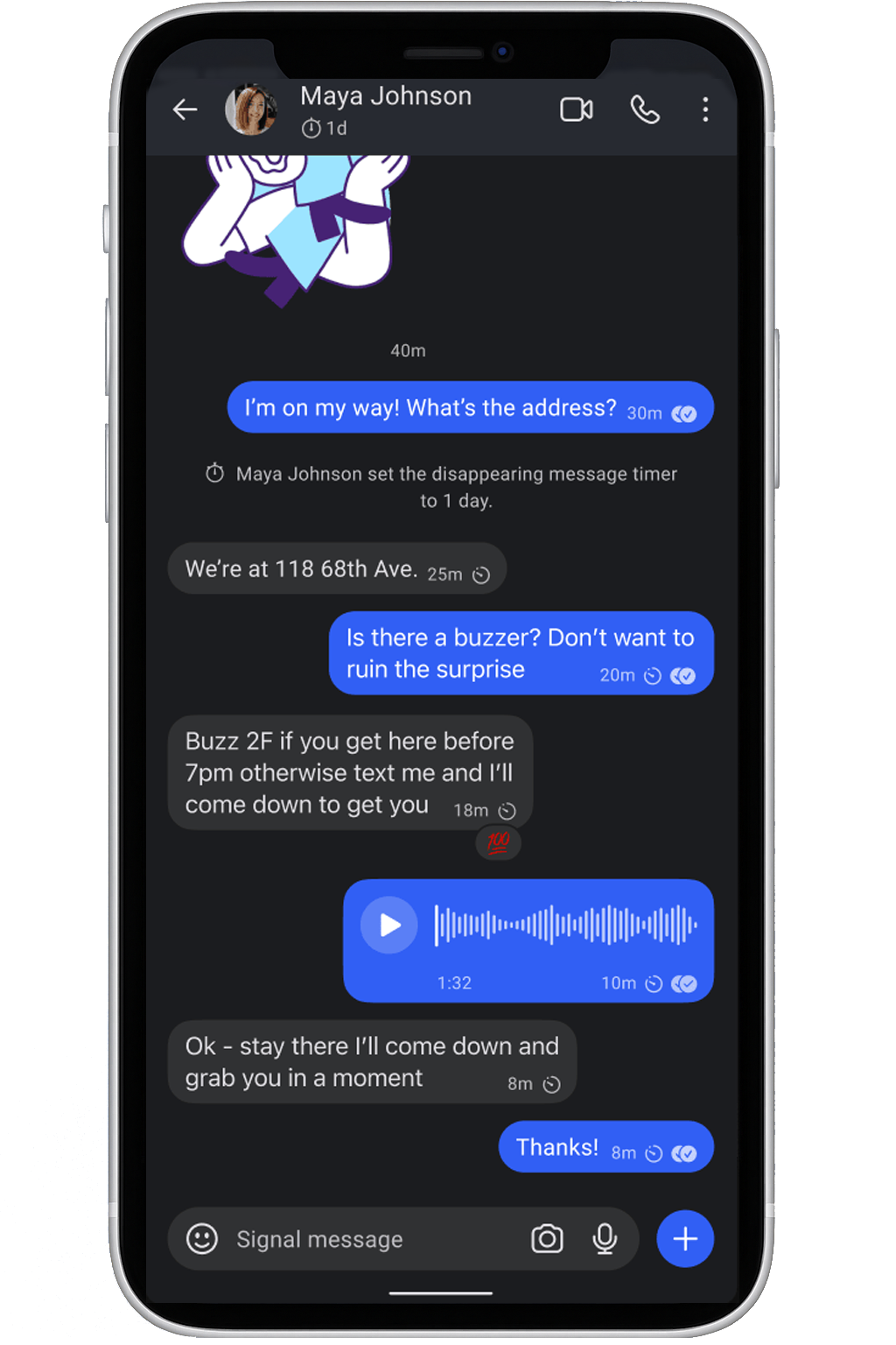 signal 手机界面示意